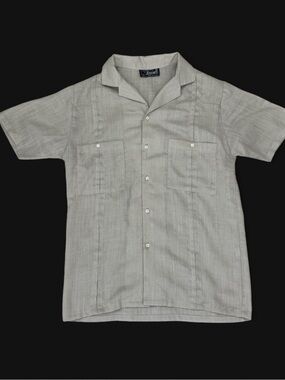 Men's European Short-Sleeve Cuban Collar Shirt
